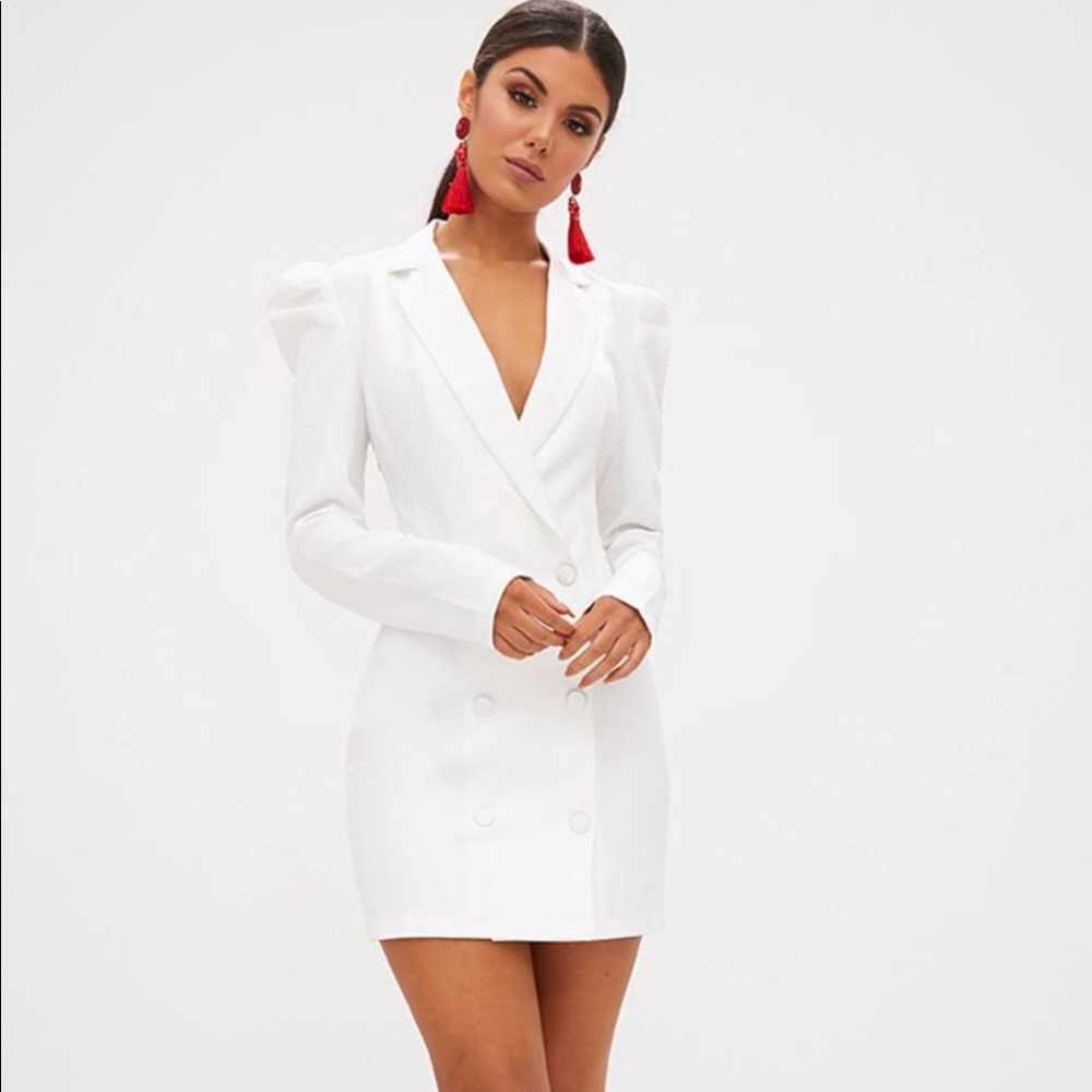 White blazer dress